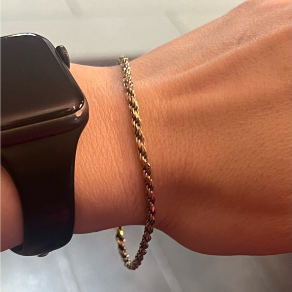 Vintage 925 silver 8” rope chain bracelet - Picture 2 of 3